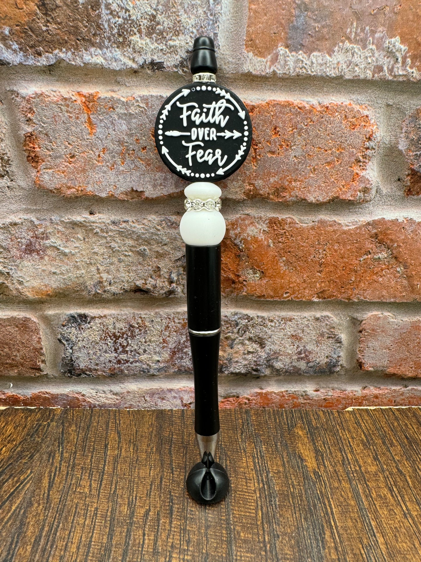 Faith over Fear, black and white pen