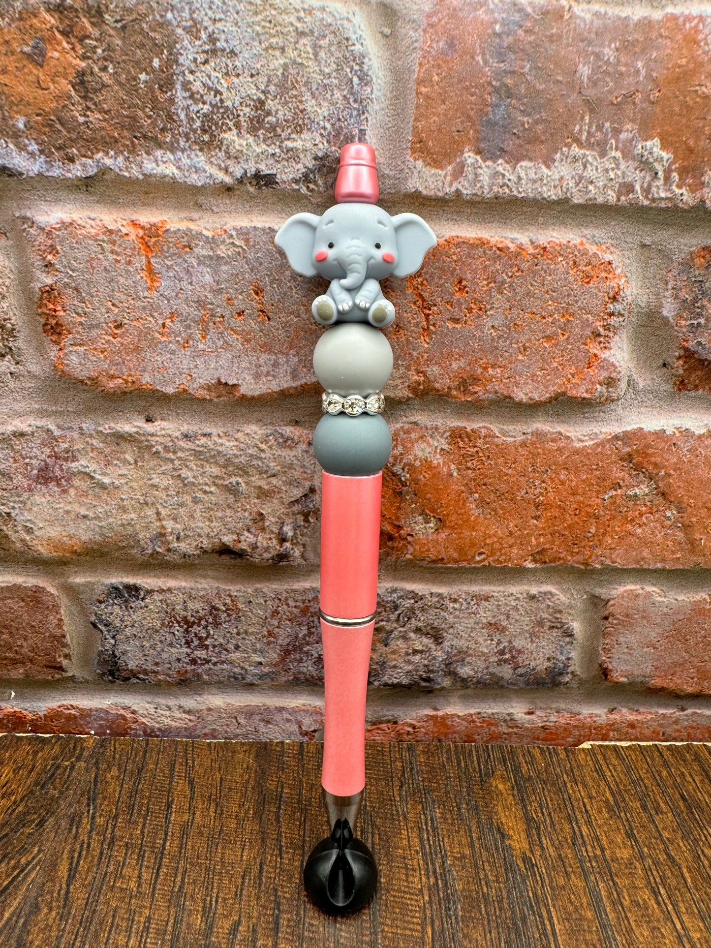 Elephant Love pink pearl pen