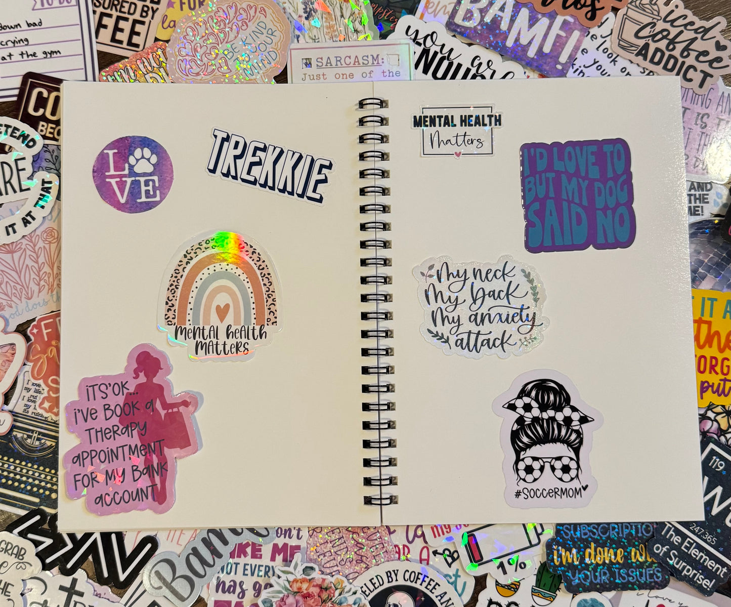 "#Commitment Issues" reusable sticker book